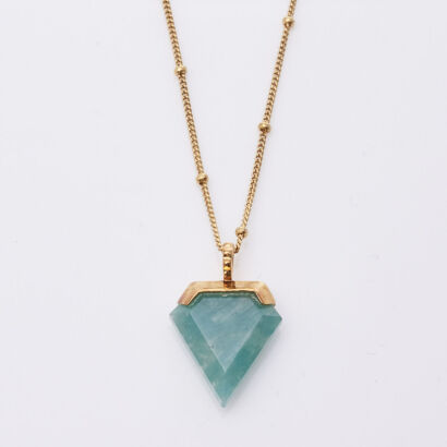 Missoma Shield Necklace Amazonite