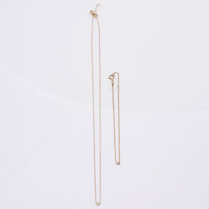 10ct Sarah & Sebastian Lunette Necklace &Sarah & Sebastian Lunette Bracelet