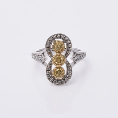 18ct Snowflake Diamond Dress Ring