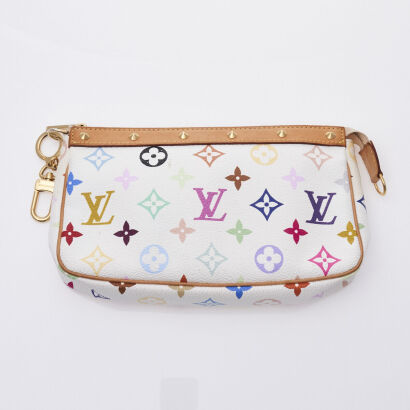 Louis Vuitton White Monogram Pochette Accessories