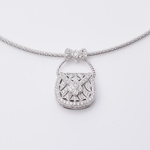 18ct WG Diamond Necklace