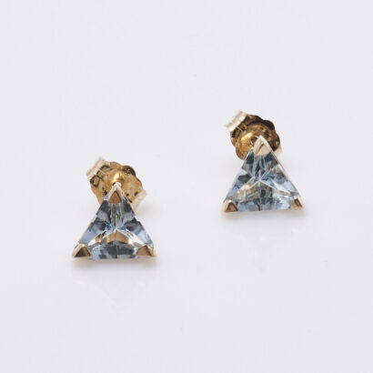 14ct Aquamarine Stud Earrings