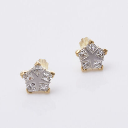 18ct Diamond Star Diamond Stud