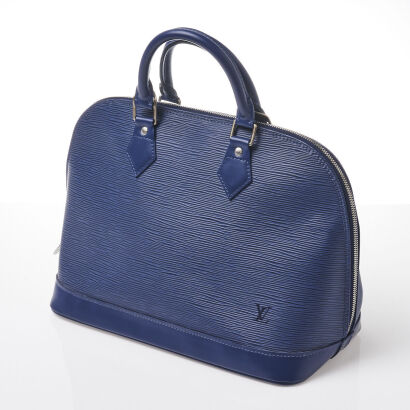 Louis Vuitton Blue Epi Alma Bag