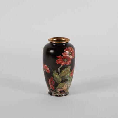 A Decorative Vase Hand Painted by Franz Coyle