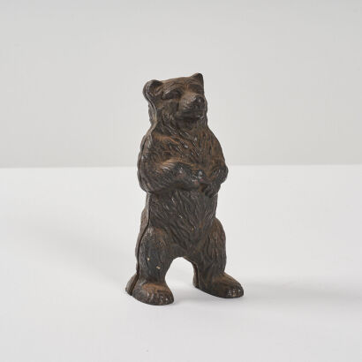 A 19th Century Cast Iron Bear Money Box