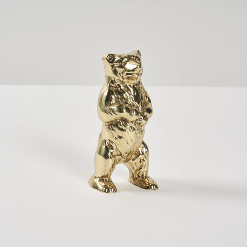 A Cast Metal Standing Bear
