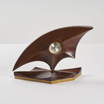 An Impressive Mid-Century Teak Mantel Clock