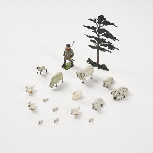 A Selection Britains Ltd - A Shephard With Sheep And Geese