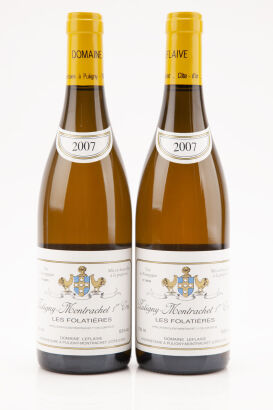 (2) 2007 Domaine Leflaive Puligny Montrachet 1er Cru Les Folatieres, Cote de Beaune