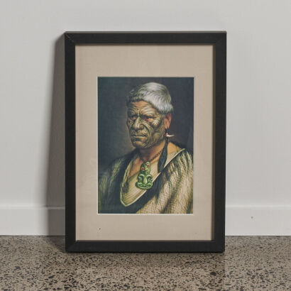 A Framed LINDAUER 'Haorra Tipa Koinaki' Postcard