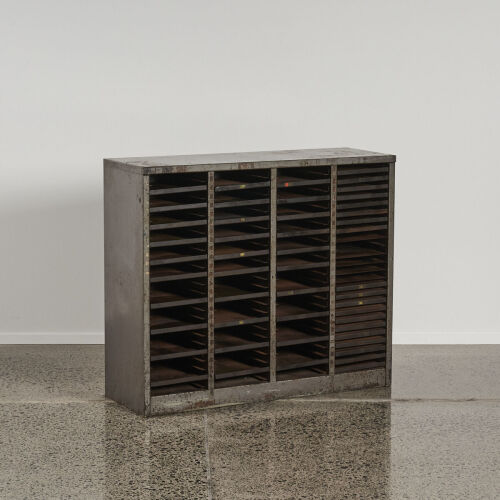 An Industrial Metal Storage Shelf