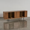 An Oak Sideboard With Black Metal Legs - 2