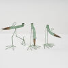 A Set Of Three Brass and Copper Sculptural Bird Candle Holders by Gino Bushini