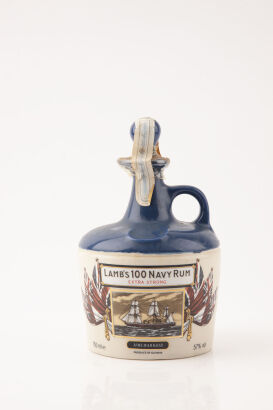 (1) Lamb's 100 Navy Rum Extra Strong Ceramic Decanter 750ml, 57% abv  