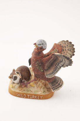 (1) Wild Turkey Turkey & Racoon decanter 8 year old 50ml 101 proof 