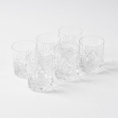 A Set of Bohemia Crystal Tumblers