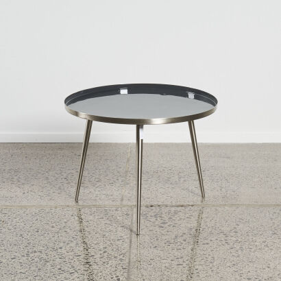 A Stainless Steel Side Table