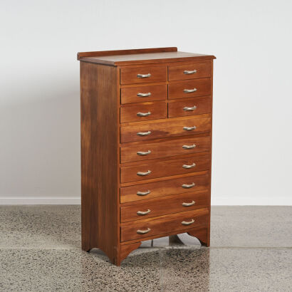 A Vintage NZ Made Rimu Chest of Drawers