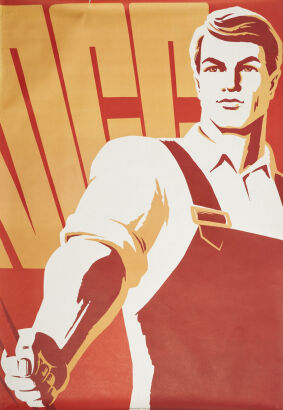 A Vintage Soviet Era Propoganda Poster