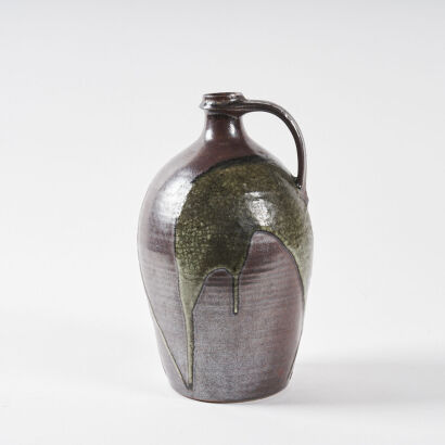 A Robert And Zoe Wallace Pottery Flask