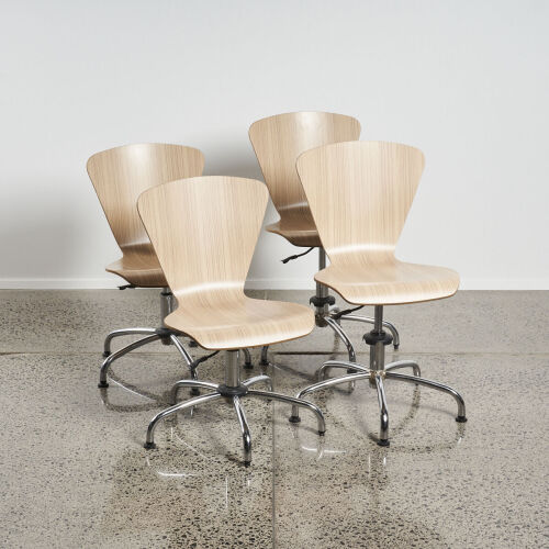 A Set Of Four Ant Style Office Chairs