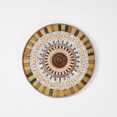 A Rare John Crichton Ceramic Mosaic Dish