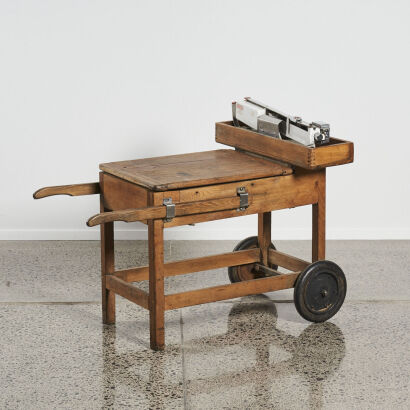 A Vintage Grocers Scales On Wheels