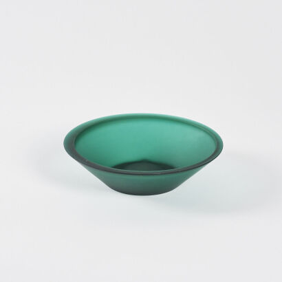 A Rare Emerald Green Glass F. Fabbian Bowl