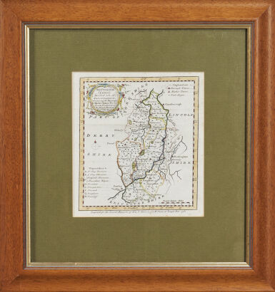 An 18th Century Framed Map of Nottinghamshire