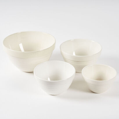 A Rare Complete Set Of Crown Lynn Beehive Bowls