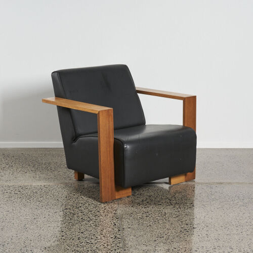 A Mid-Century Leather Lounge Chair