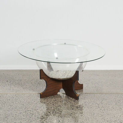 A Mid-Century Fish Bowl Coffee Table