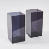 A Pair of Smokey Grey Perspex Vases