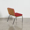 A Pair of Scandinavian Chairs In Formed Ply With Red Fabric - 3