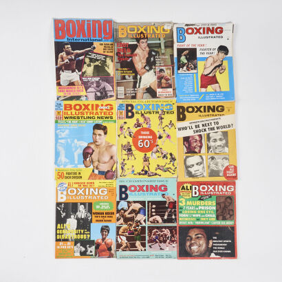 Nine Issues of Different 1970's Boxing Magazines