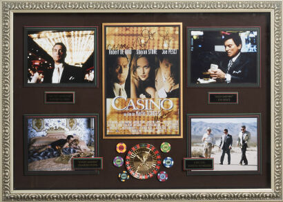 A Framed Casino Cast Signed Poster Photo