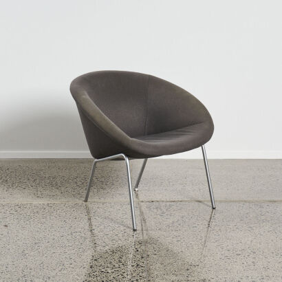 A Walter Knoll ‘369’ Armchair In Grey