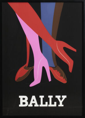 A Bally Girl Legs Noir 1979 Print