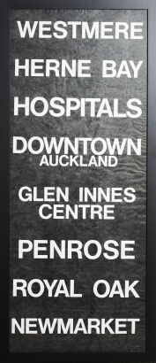 A Vintage Auckland Bus Blind