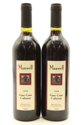 (2) 1998 Maxwell Lime Cave Cabernet Sauvignon, McLaren Vale