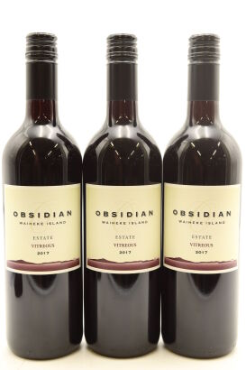 (3) 2017 Obsidian Estate 'Vitreous', Waiheke Island