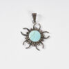 A Mid-Century Turquoise and Silver Pendant