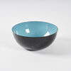 A Large 1950s Danish Blue Enamel Krenit Bowl by Herbert Krenchel