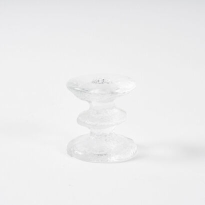 A Timo Sarpaneva Glass Candlestick For Iittala