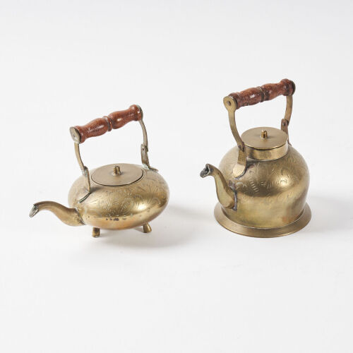 A Pair of Small Copper Teapots