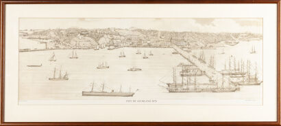A Print of Auckland City 1876
