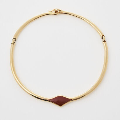 Lanvin Enamel Choker Necklace