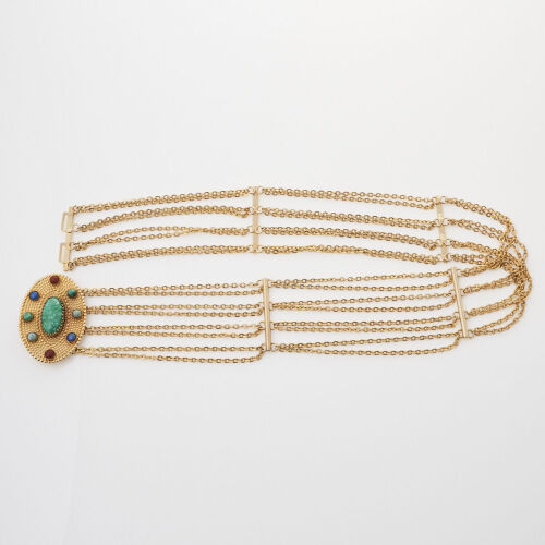 Christian Dior Cabochon Metal Belt