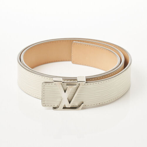 Louis Vuitton White Epi Initiales Belt